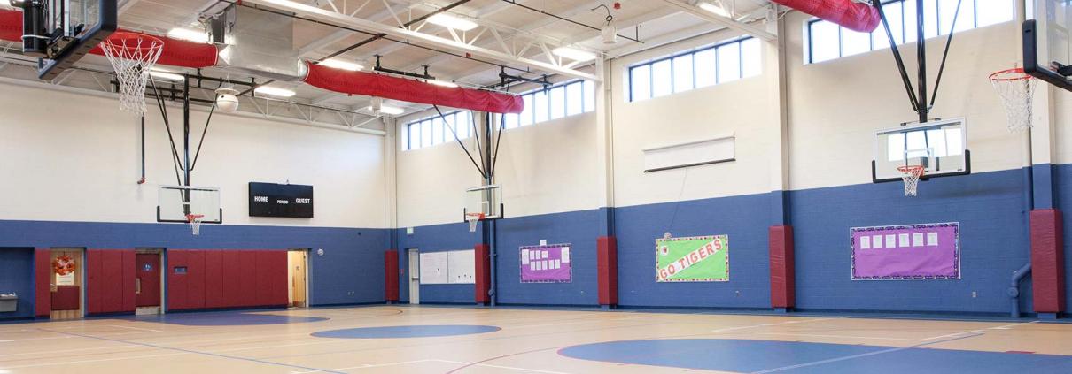 Gymnasium for basketball