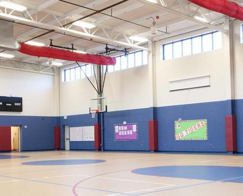 Gymnasium for basketball
