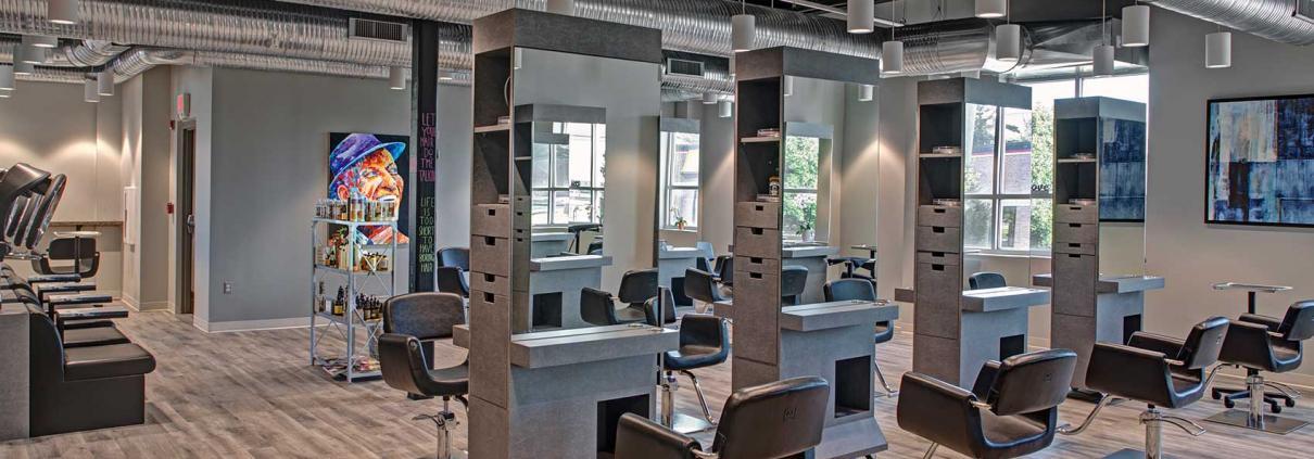 Commercial Interior construction for upscale hair salon